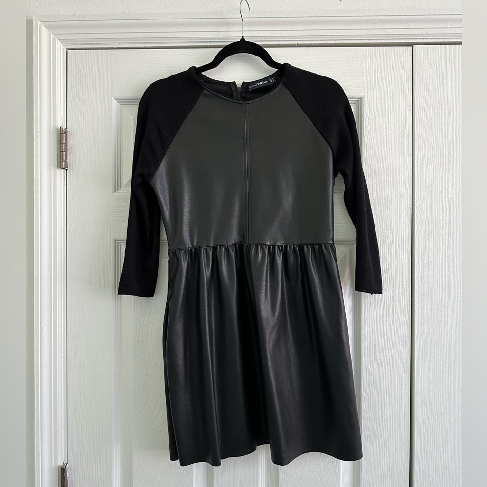 Zara Knit Faux Leather Dress